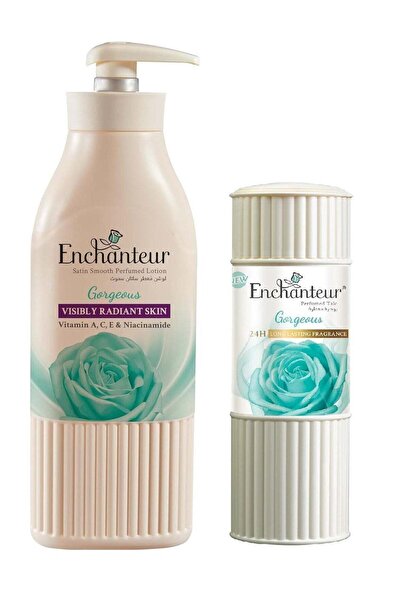ENCHANTEUR لوشن الجسم الرائع 500 مل و بودرة التلك المعطرة 125 جم
