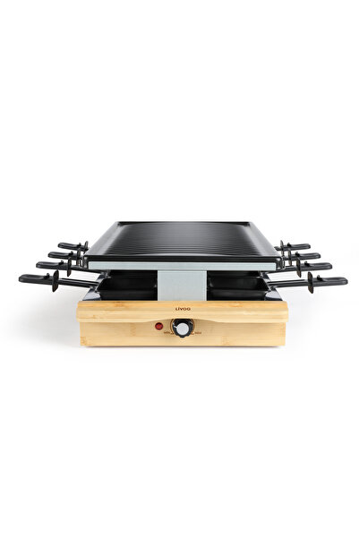 LİVOO Raclette grill with bamboo finish Livoo DOC257, 1200 W, 8 people