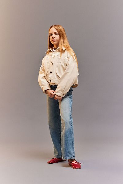 DeFacto Girls' Crop Cotton Long Sleeve Shirt D9147A825Sp