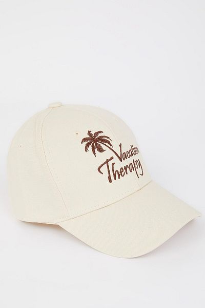 DeFacto Women's Label Printed Woven Baseball Basketball Cap D9479Ax25Sm