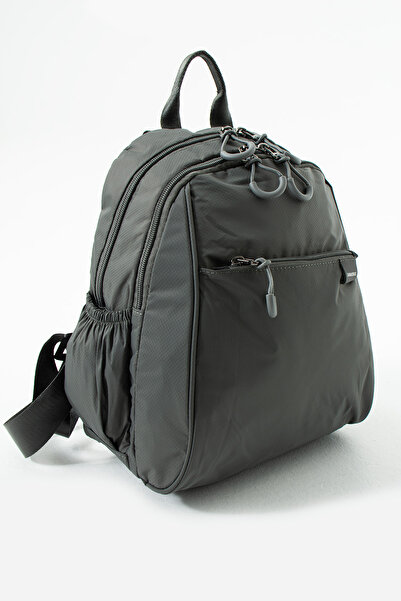 Sanmorris Unisex Suya Dayanıklı koyu gri Rengi Çok Gözlü Sırt Çantası