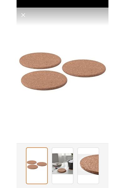IKEA İkea heat nihale mantar tava çaydanlık Altlığı 3 adet set