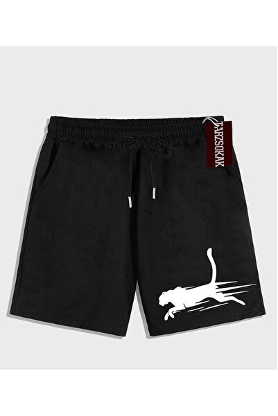 Tarzsokak Μαύρο σορτς KOD Trend EMRG Ανδρικό με στάμπα Dragon