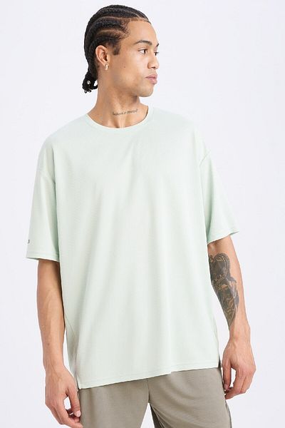 DeFacto Μπλουζάκι Boxy Cut Crew Neck Sportsman - Arma Printed, κοντό μανίκι D6726ax25sp