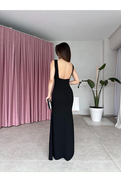 Mooi Butik Wind Maxi Dress 7401 - Black