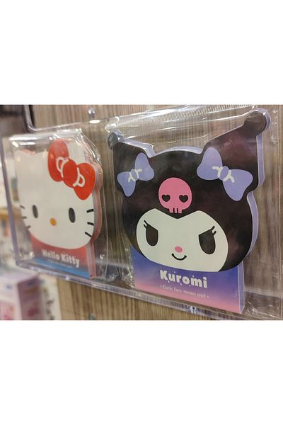 bundle island Large Size Notepad with Figures Kuromi, Hello Kitty, Cinnamoroll, My Melody (4 Pieces in Total) 10cm X 10cm