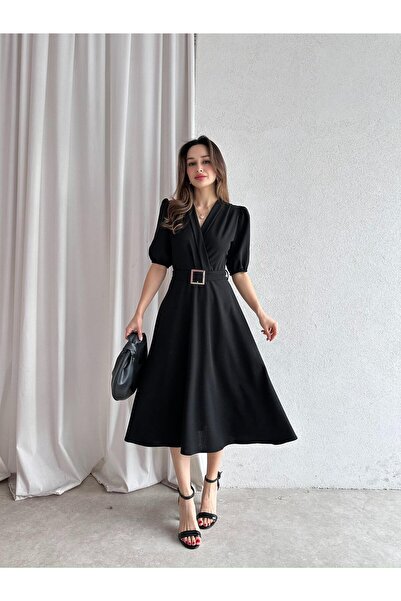 Mooi Butik Prano Midi Dress 7847 - Black
