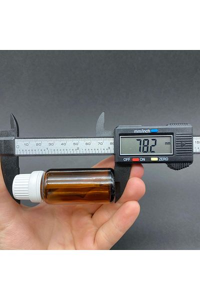 labshop41 20 Cc Brushed Glass Bottle - Amber - 20 ml Brushed Glass Bottle with Locking Cap X 3 Pcs