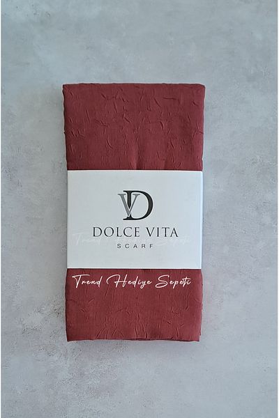 Trend Hediye Sepeti Μπαμπού Kraş Σάλι Cherry Color