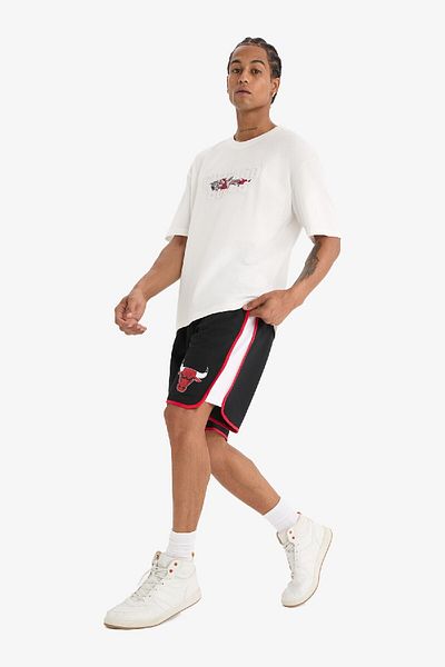 DeFacto Standard Fit NBA Chicago Bulls Σορτς Βερμούδας με τσέπη A3822ax25sp