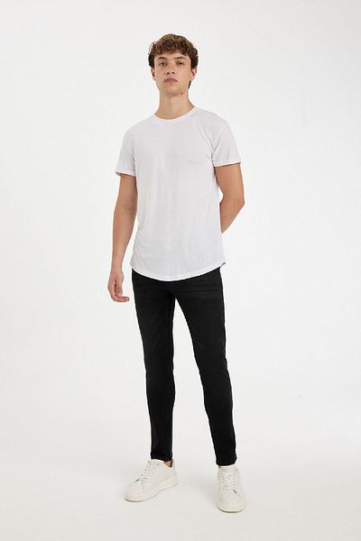 DeFacto 100 % Baumwolle Carlo Skinny Fit Extra Slim Fit Normale Taille Extra Skinny Leg Jeanshose E0181ax24au