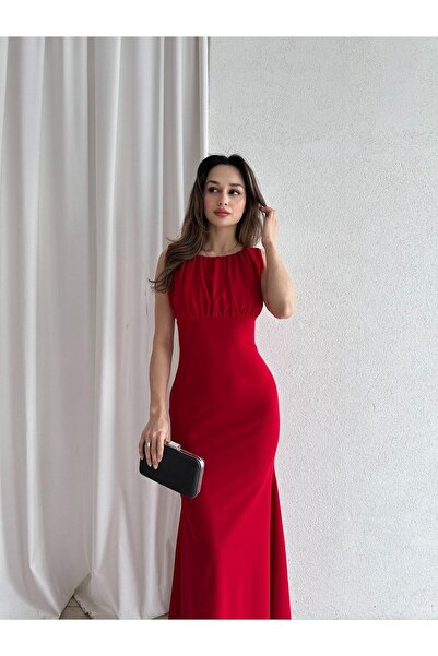 Mooi Butik Wind Maxi Dress 7401 - Red
