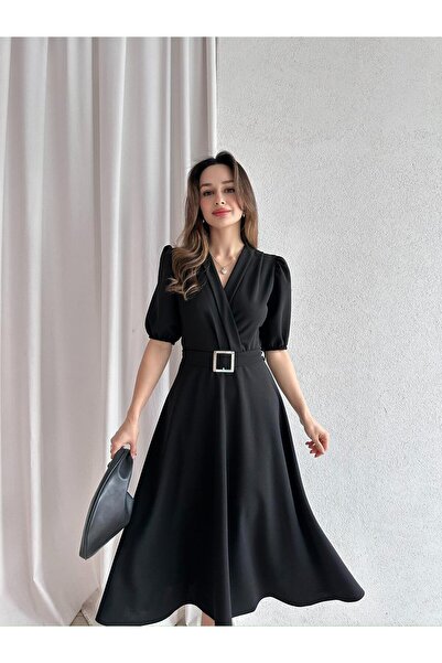 Mooi Butik Prano Midi Dress 7847 - Black