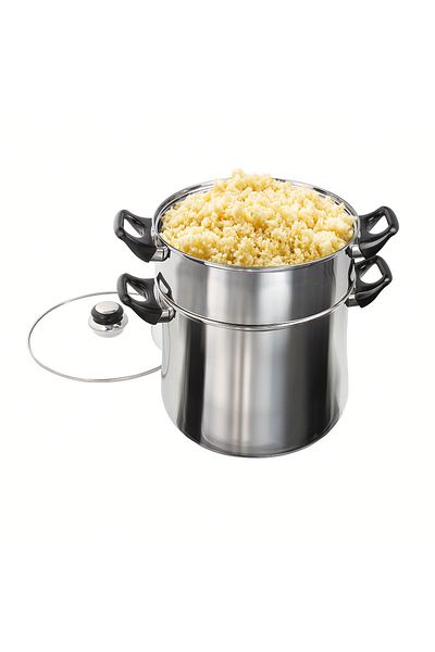 LİVOO Oala de cuscus MEP119, 12 L, argintiu