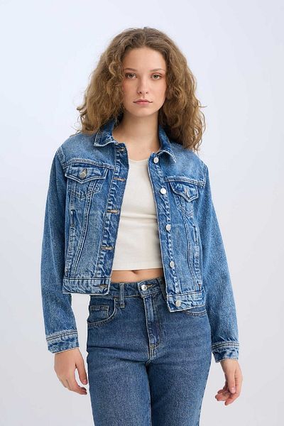 DeFacto Jachetă de jeans cu croiala normală D8665AX25SP
