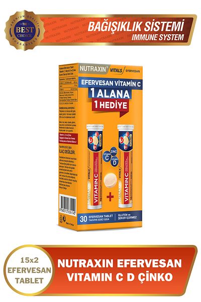Nutraxin Effervescent C Code - Buy 2 Pay 1 , Zinc 10 Mg, D 400 Iu