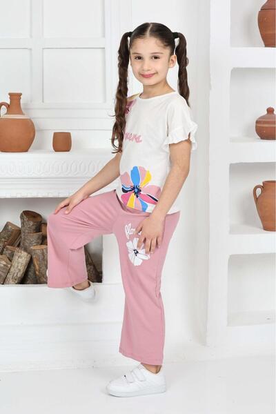 Mrs.idea Girl's Floral Printed Suit