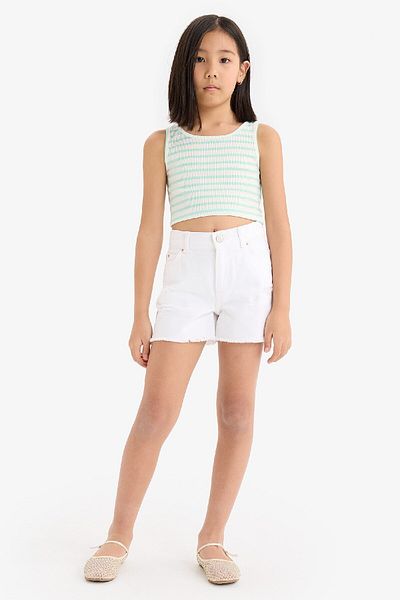 DeFacto Girl's Crew Neck Striped Undershirt Z7814A625Hs