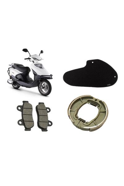 MOTOHANE Kuba Vn 50 Pro Bakım Seti Ön-Arka Balata Ve Hava filtresi