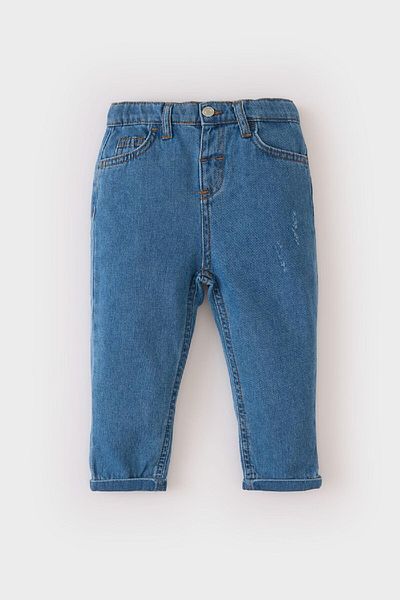 DeFacto Pantaloni de blugi cu picior plat pentru bebelusi cu talie elastica A4099A525SP