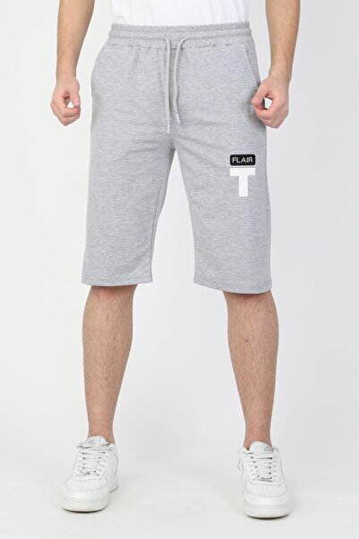 NEW YEAR FİT İki İplik Baskılı Erkek Kapri Şort