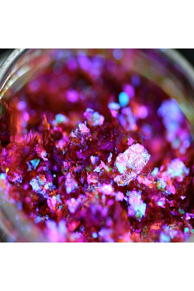 Kajol Beauty Pigment Flakes Pk124(PURPLE-BLUE-INDIGO-ROSE) For Makeup , <0.25g