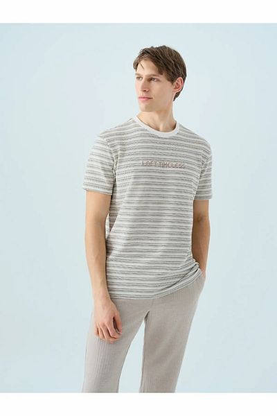 Loft Men's Ecru Lf 2038537   Ecru m Tss Shirt Lf 2038537 -Ecru