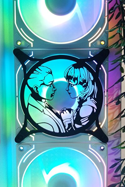 Caseybox Arcane Jinx-ekko 120x120 Mm Siyah Çerçeveli Oyun Pc Aksesuarı, Masaü...