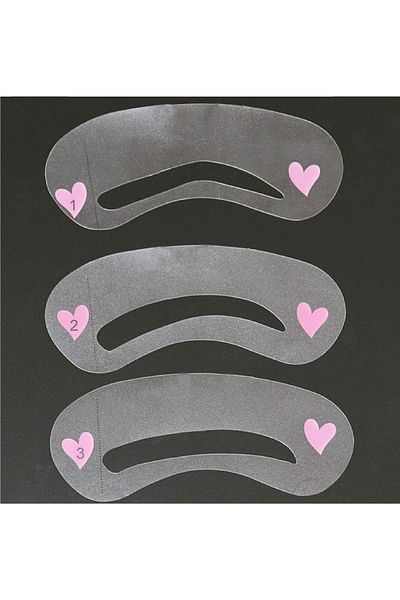 Generic 3pcs Reusable Eyebrow Stencils Makeup Eyebrow Template Aid