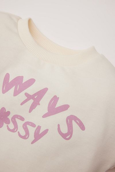 DeFacto Baby Girl Crew Neck Printed Sweatshirt D8531A525Sp