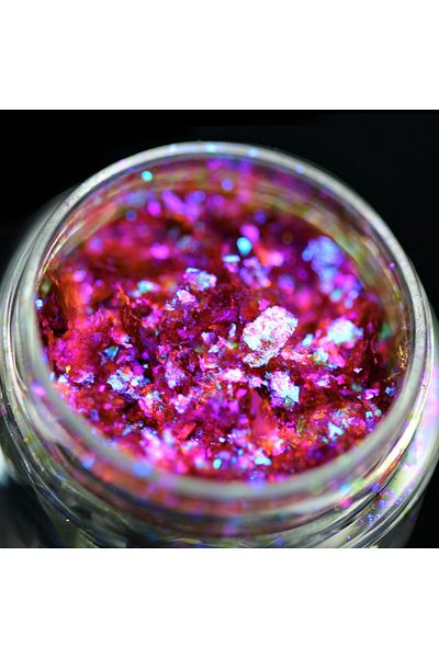 Kajol Beauty Pigment Flakes Pk124(PURPLE-BLUE-INDIGO-ROSE) For Makeup , <0.25g