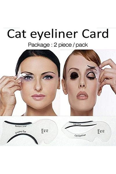 Generic Reusable Cat Eye Stencil and Smokey Eye Makeup (2 Pack)