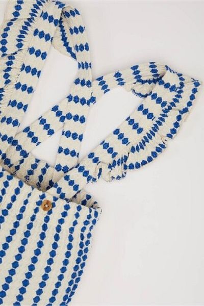 DeFacto Pantaloni cu bretele cu buzunar cu model pentru fetiță D9446A525SP