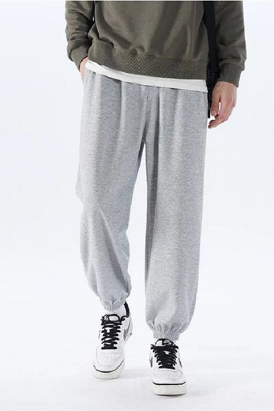 vladivosto Extra Loose Plus Size Summer Baggy Sweatpants με ελαστικά πόδια Μαύρο Γκρι Ανθρακί
