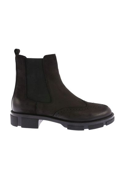 DGN Men's Chelsea Boots Black Nubuck Genuine Leather 95123210