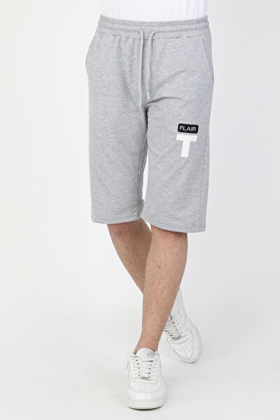 NEW YEAR FİT İki İplik Baskılı Erkek Kapri Şort