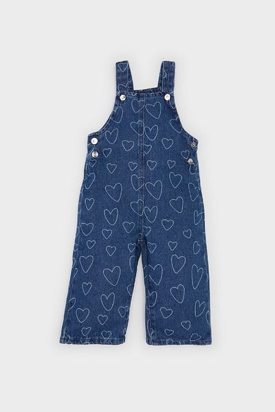 DeFacto Salopetă cu inimă pentru fetiță Salopet Jeans E0450A525SP