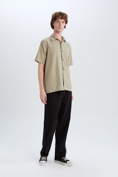 DeFacto 100% Cotton Regular Fit Summer Short Sleeve Shirt E0461Ax25Sm
