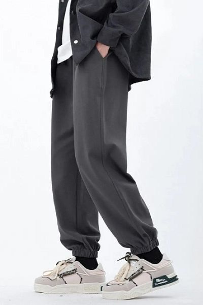 vladivosto Extra Loose Plus Size Summer Baggy Sweatpants με ελαστικά πόδια Μαύρο Γκρι Ανθρακί