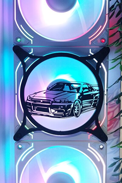 Caseybox Gtr R34 120x120 mm Siyah Çerçeveli Oyun Pc Aksesuarı, Masaüstü Bilgi...
