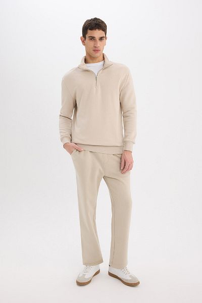 DeFacto Comfortable Zip up Stand Collar Comfort Regular Fit Sweatshirt X7405Az25Sp