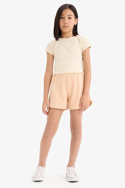 DeFacto Girl's Elastic Waist Printed Shorts E0729A825Hs