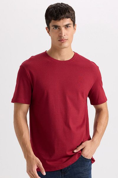 DeFacto Noul tricou de bază cu mânecă scurtă, cu decolteu rotund, cu croiala normală E1091AXNS