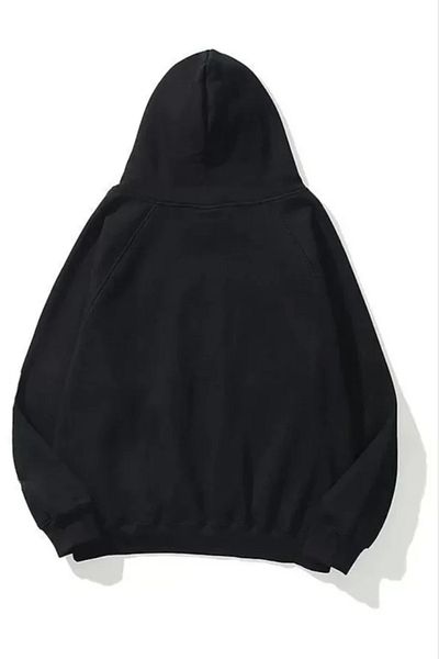 modaserdem Cămașă unisex cu glugă - neagră, bumbac cu 3 fire