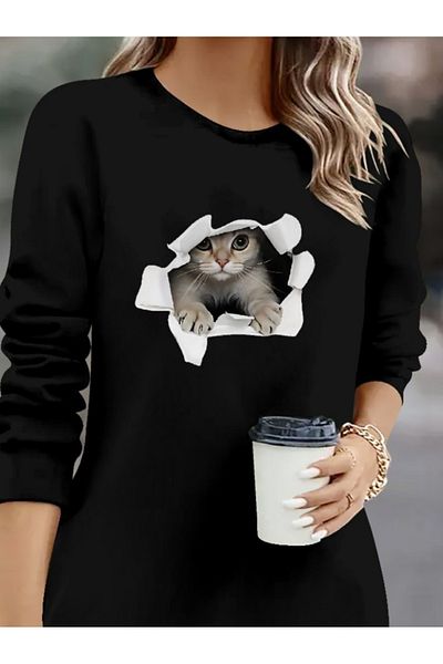 modaserdem Rochie de damă cu mânecă lungă, cu decolteu, scurtă, din viscoză, cu două fire