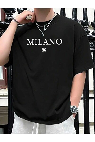 Marco Fresco Unisex Model Milano 96 Printed Oversized T-Shirt