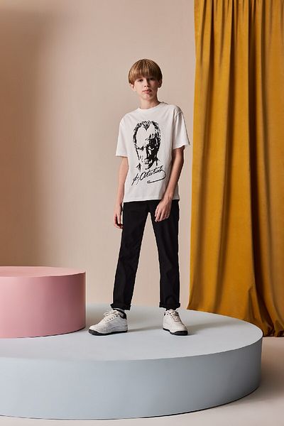 DeFacto Tricou cu mânecă scurtă cu imprimeu Ataturk pentru băieți B6938A825SM