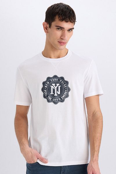 DeFacto 100 % Baumwolle Neues Regular Fit Kurzarm-T-Shirt mit Rundhalsausschnitt D7935ax25sp