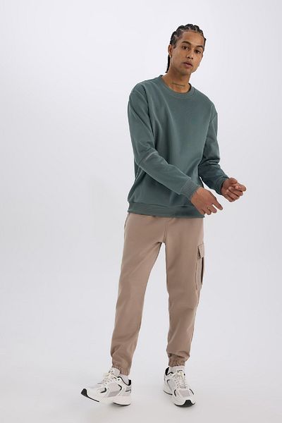 DeFacto DeFactoFit - Sports Jogger Sweatpants με τρεις τσέπες και κορδόνια στη μέση με ελαστικό πόδι D3741AX24WN