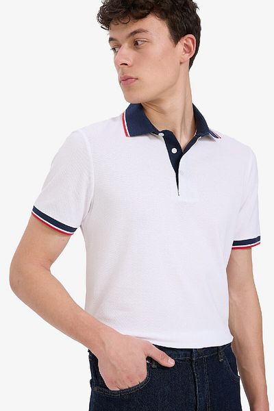 DeFacto Slim Fit Slim Fit βαμβακερό κοντομάνικο μπλουζάκι πόλο D7666ax25sp